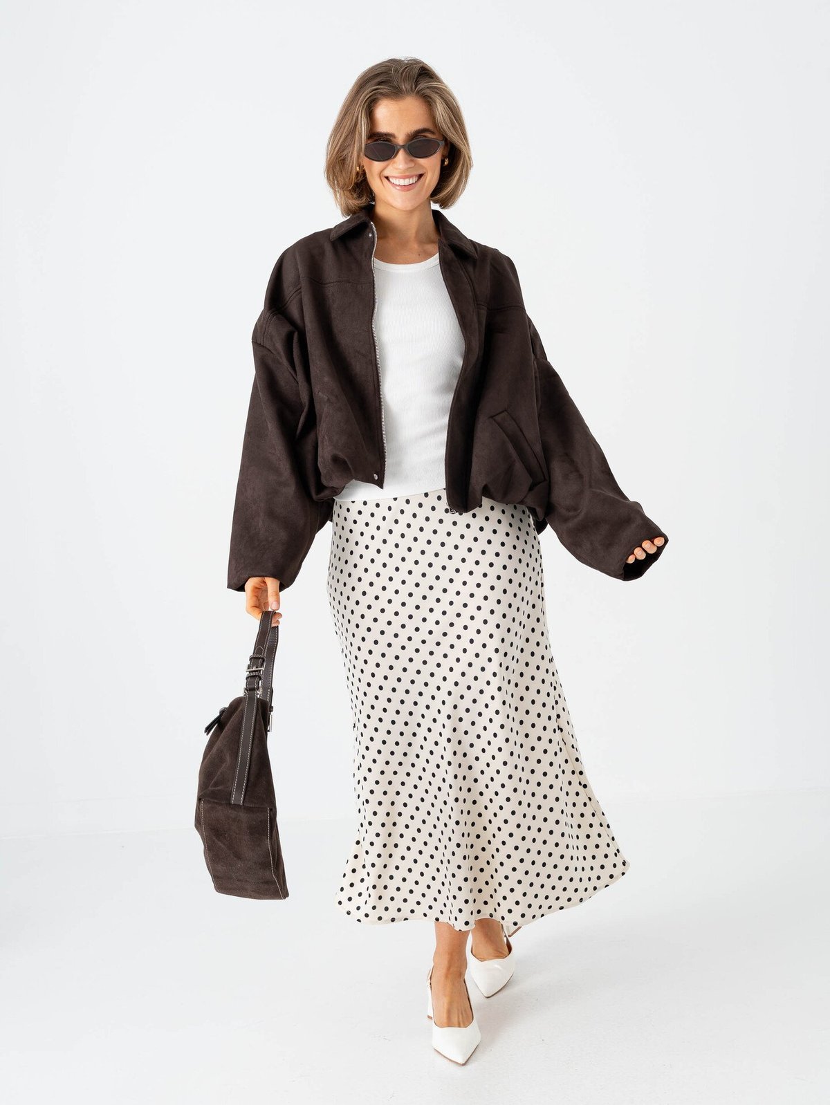 Y.A.S Pella High Waist Midi Skirt Hvit