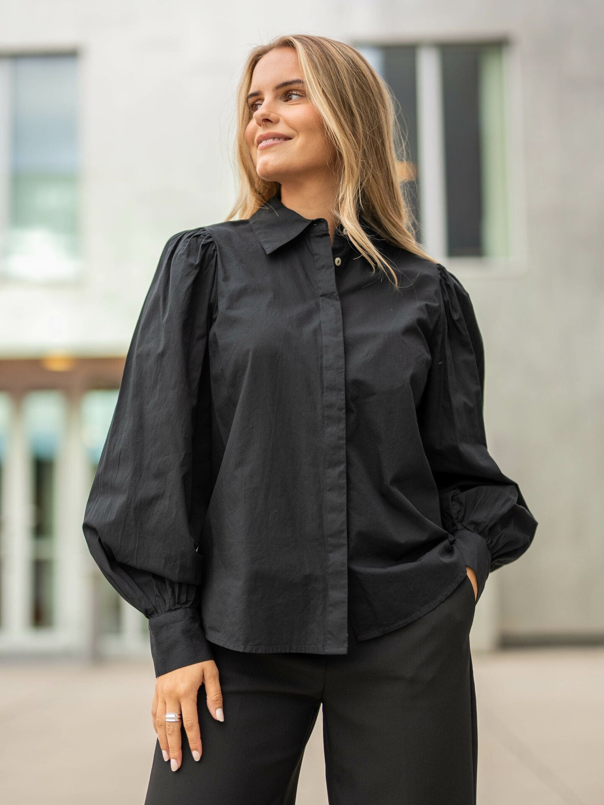 Y.A.S Philly Long Sleeve Shirt Black