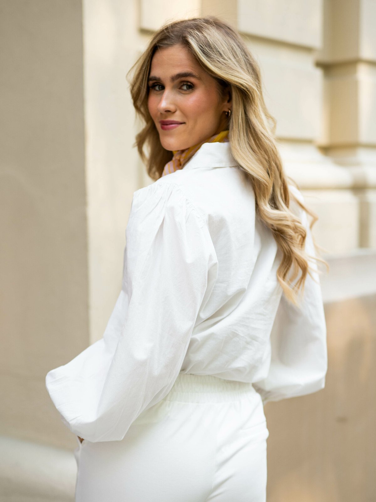 Y.A.S Philly Long Sleeve Shirt Star White