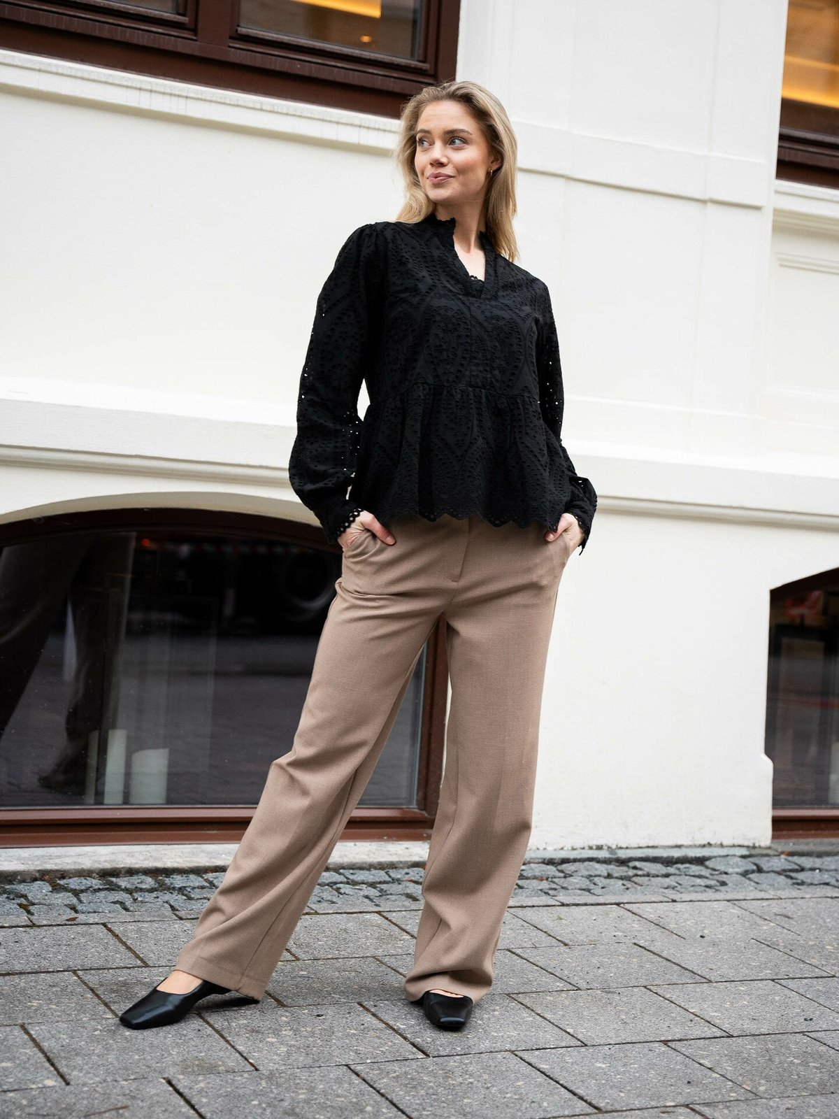 Y.A.S Aliva Long Sleeve Shirt Black