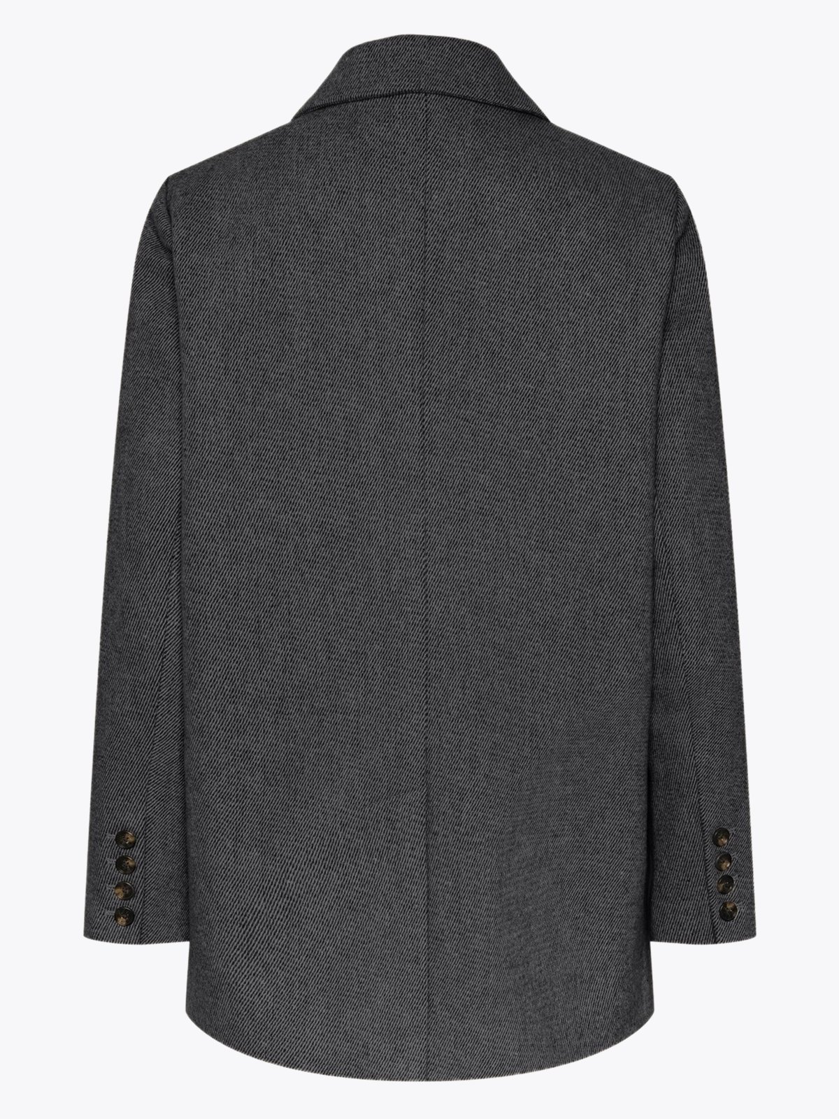 Y.A.S Summer Long Sleeve Wool Mix Blazer Grey Melange