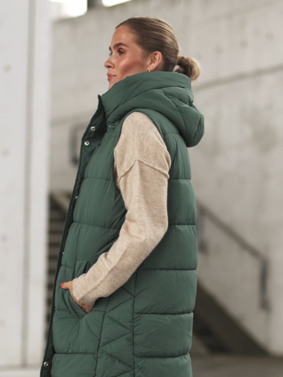 Y.A.S Liro Padded Vest Garden Topiary