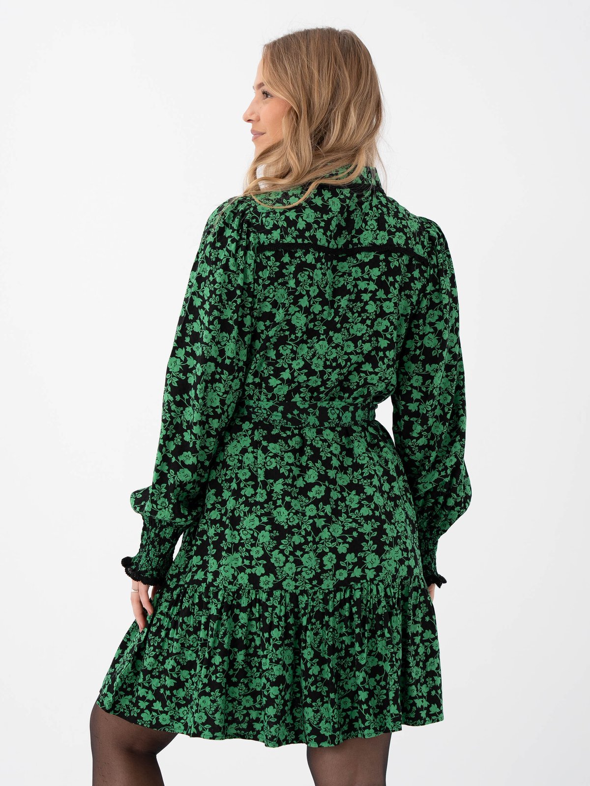 Y.A.S Tilera Shirt Dress Black/AOP Tilera fir