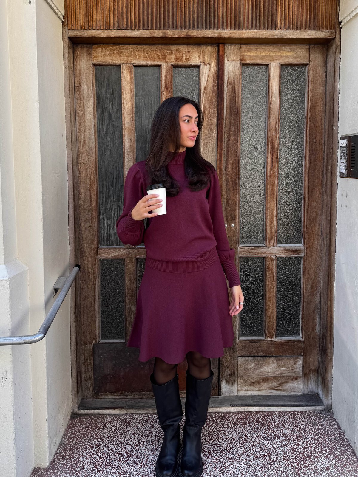Y.A.S Fonny High Waisted Skirt Fig