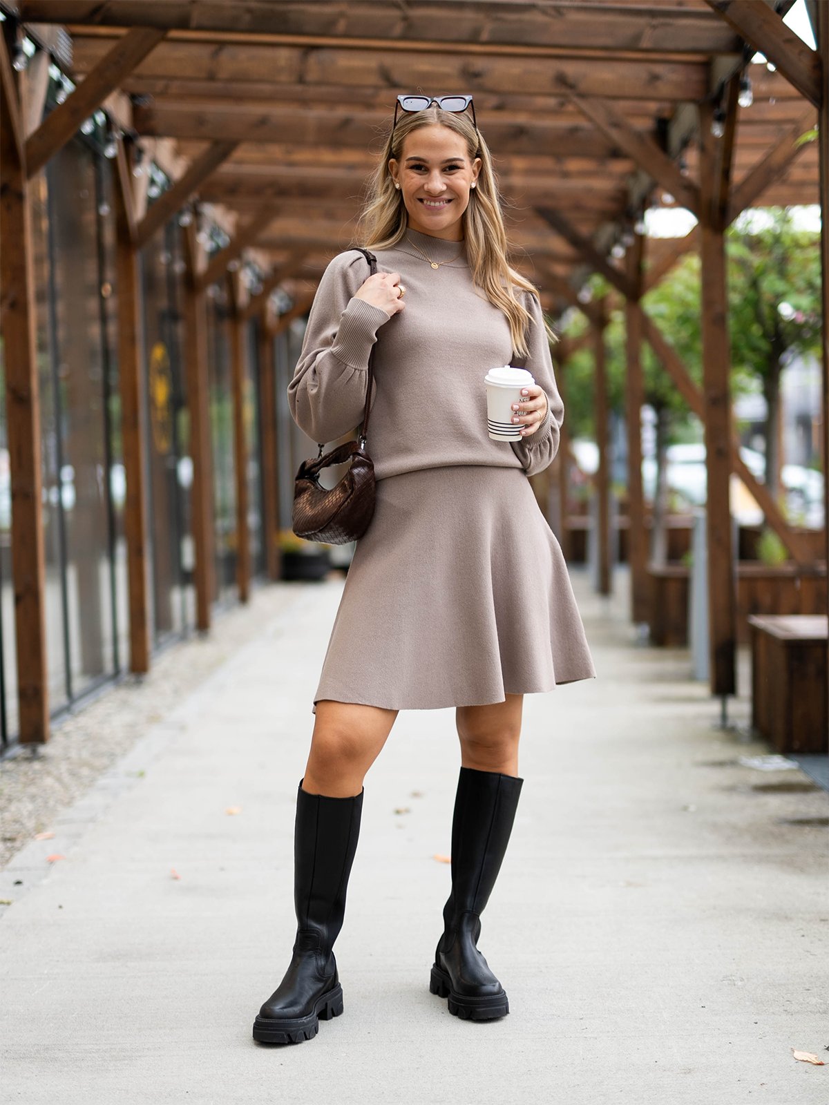 Y.A.S Fonny High Waisted Skirt Fungi