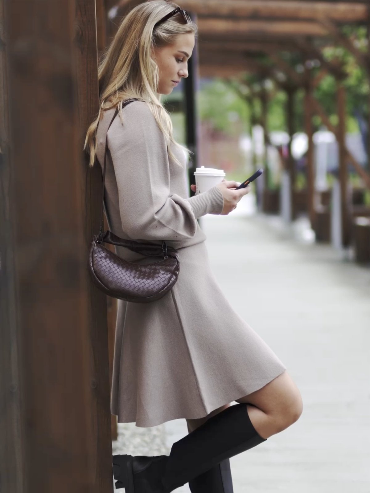 Y.A.S Fonny High Waisted Skirt Fungi