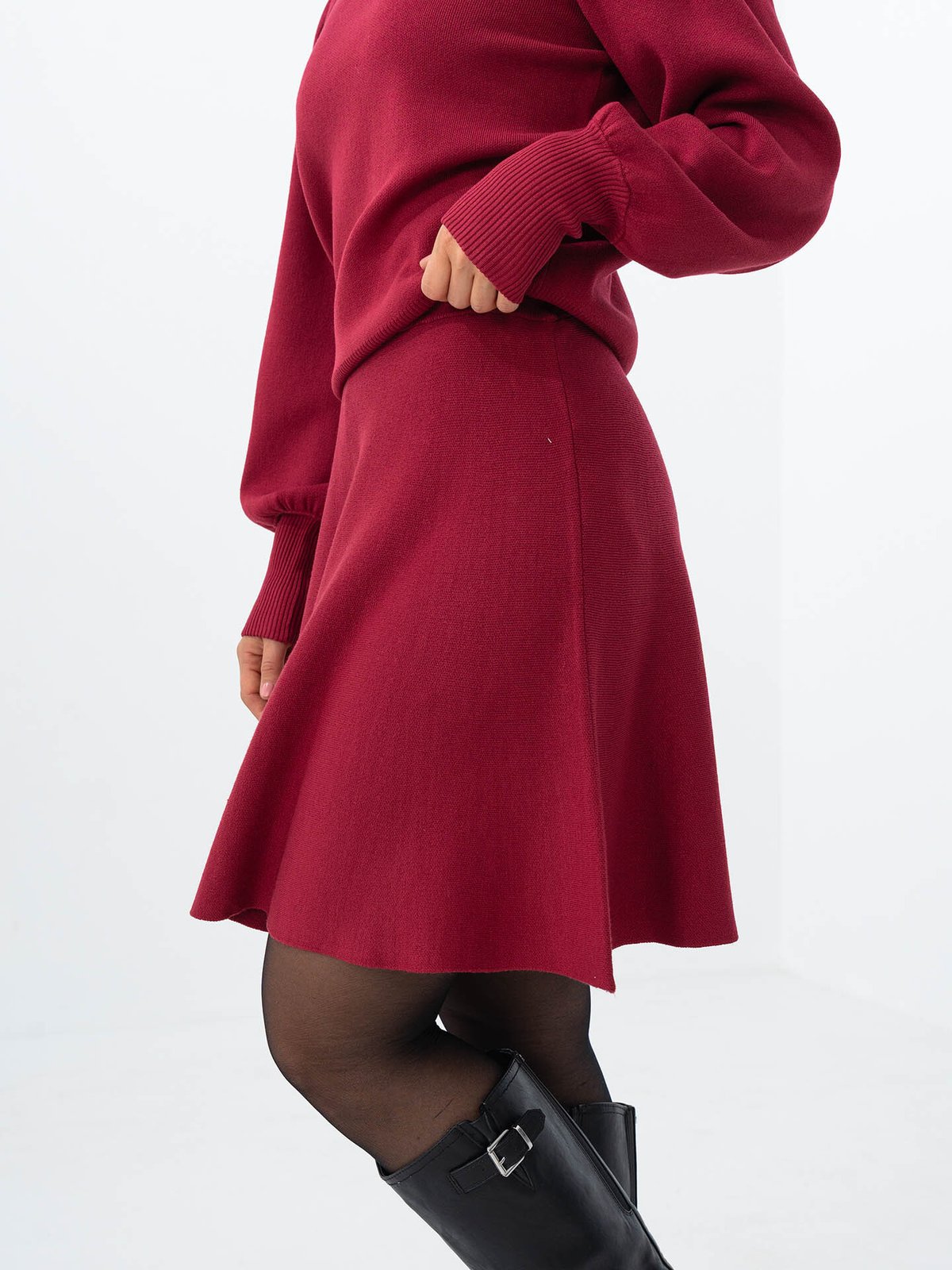 Y.A.S Fonny High Waisted Skirt Tibetan Red