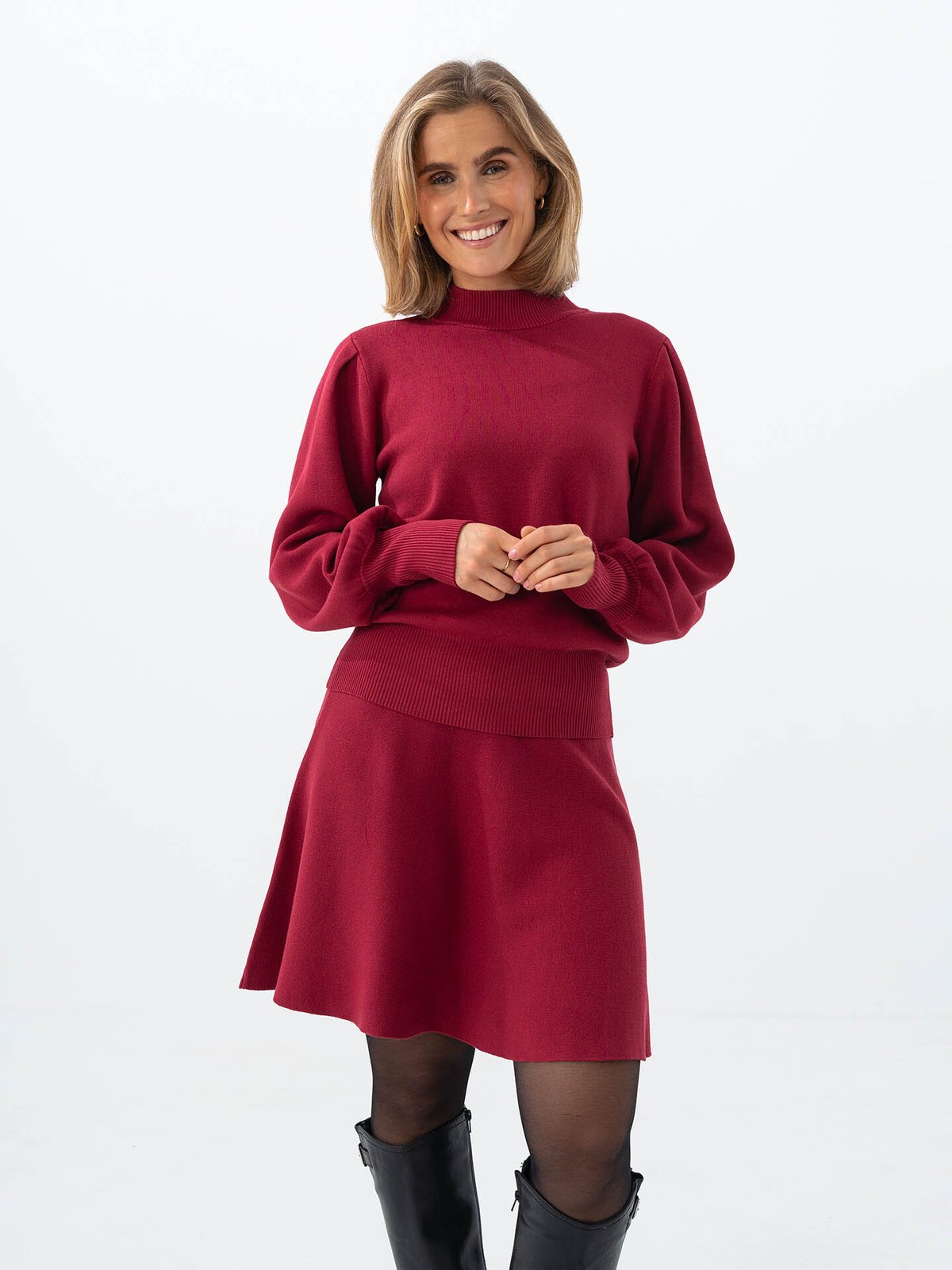 Y.A.S Fonny High Waisted Skirt Tibetan Red