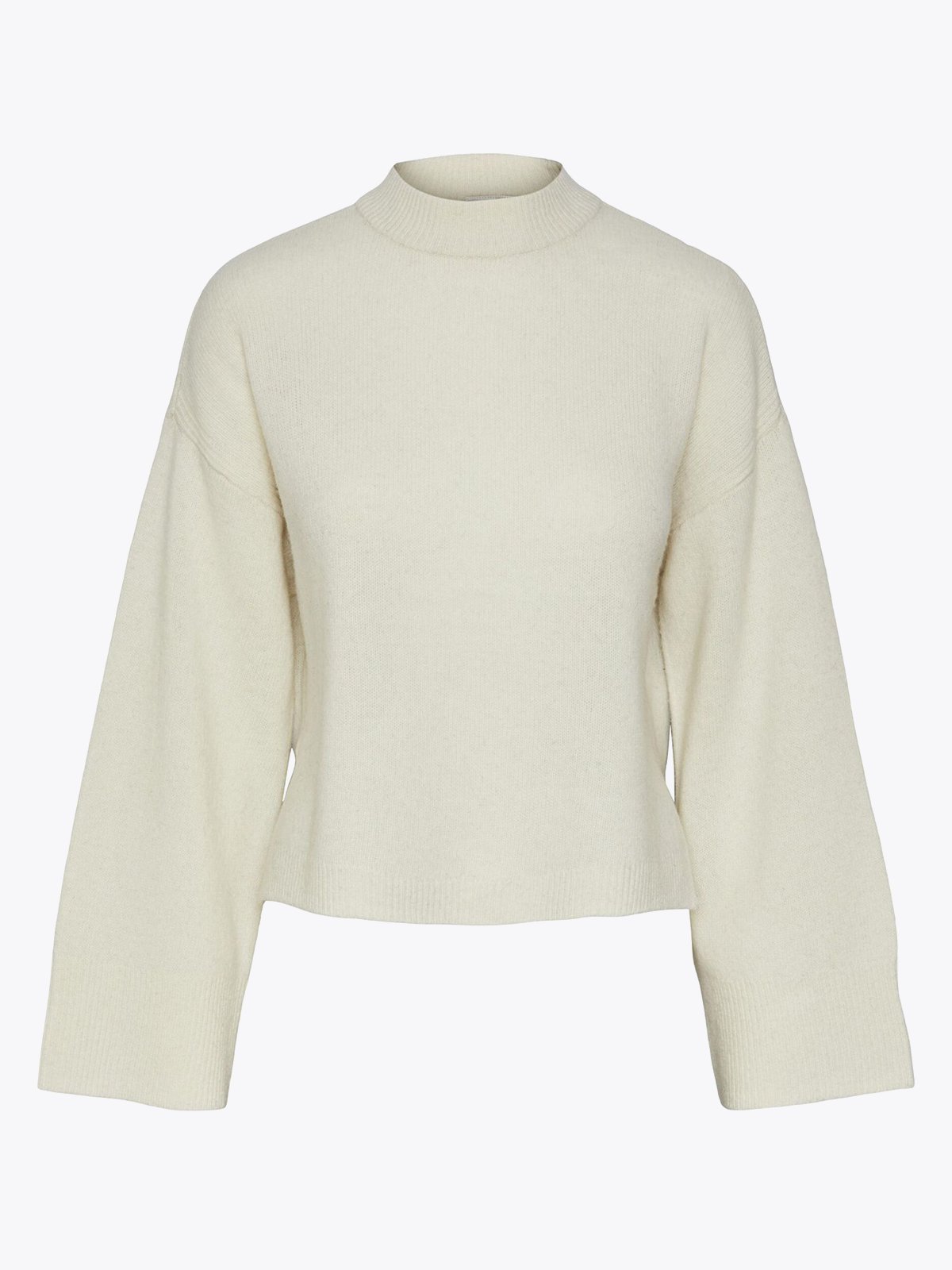 Y.A.S Frido Long Sleeve Wide Knit Pullover Birch