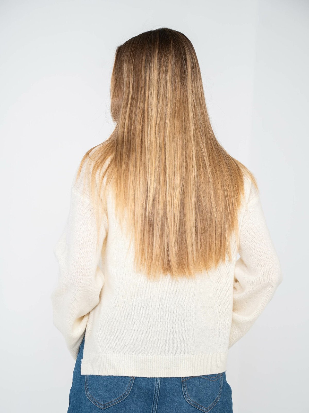 Y.A.S Frido Long Sleeve Wide Knit Pullover Birch