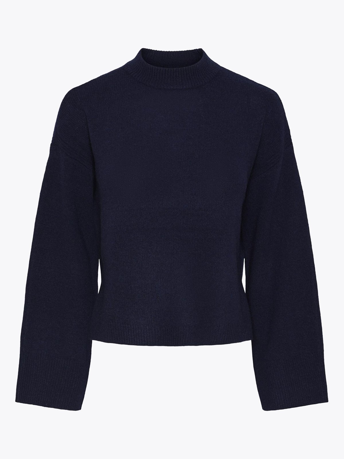 Y.A.S Frido Long Sleeve Wide Knit Pullover Night Sky