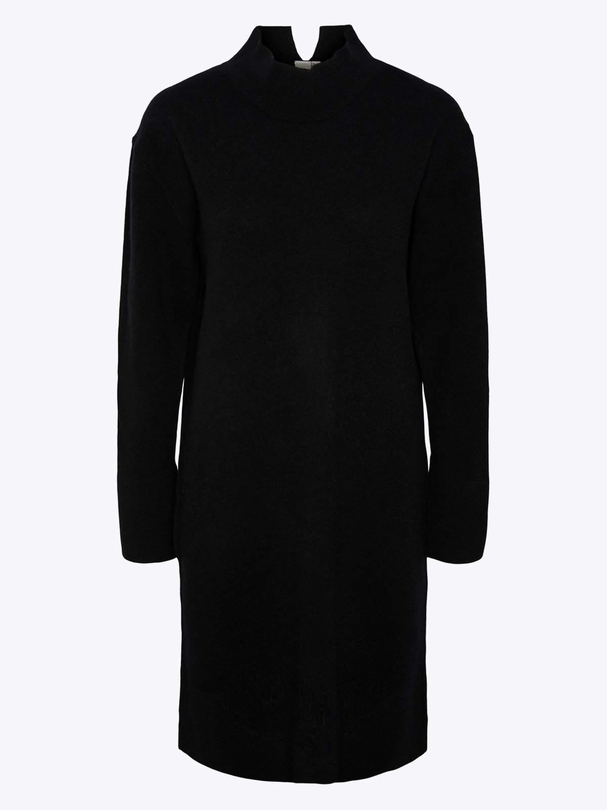 Y.A.S Emilie Long Sleeve High Neck Knit Dress Black