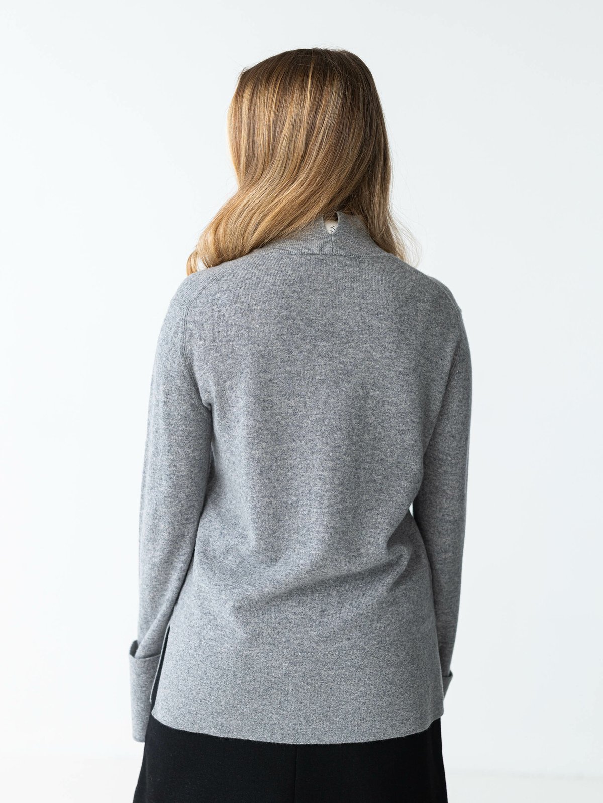 Y.A.S Emilie Highneck Pullover Light Grey Melange