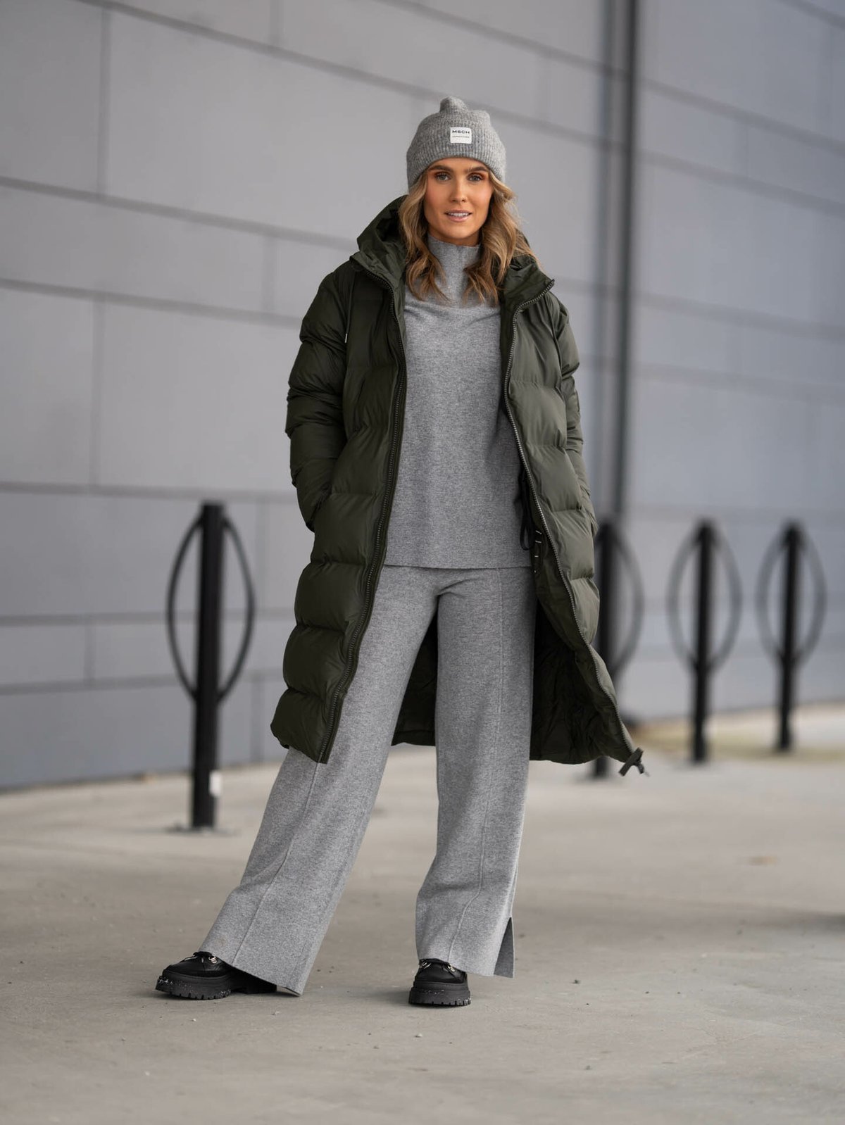 Y.A.S Emilie Highneck Pullover Light Grey Melange