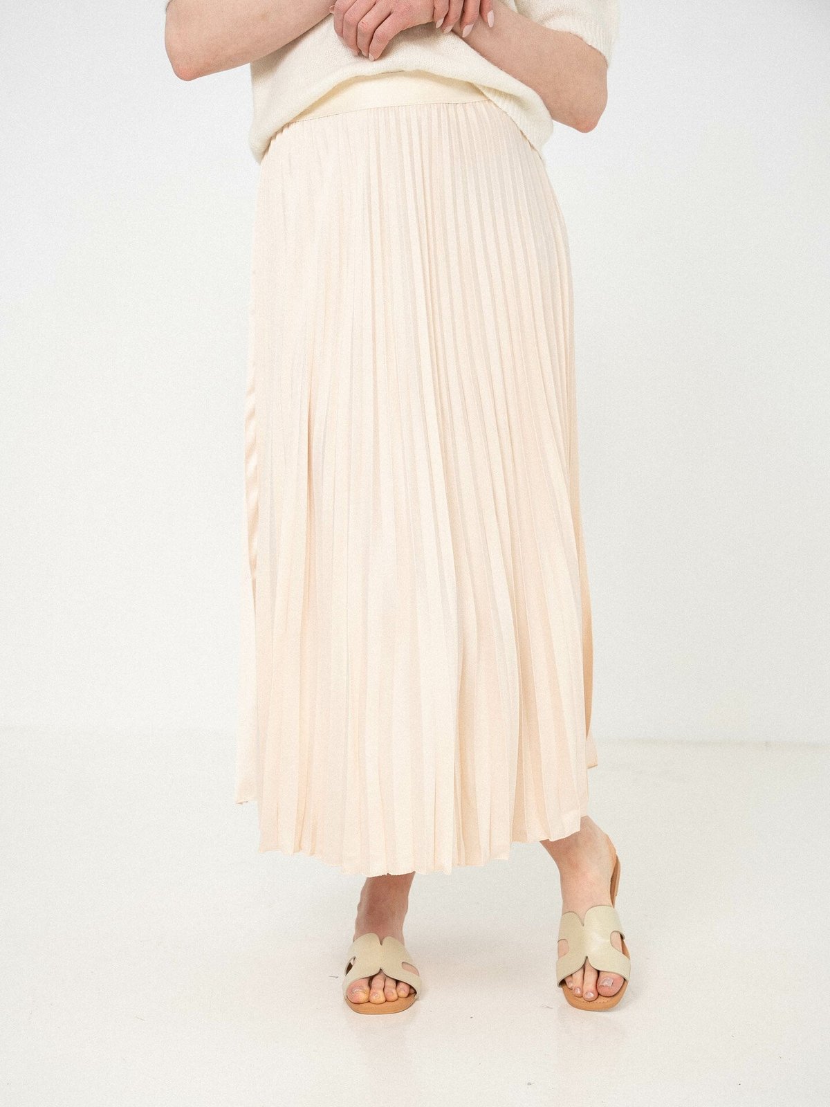 Y.A.S Celine High Waist Midi Skirt Hvit