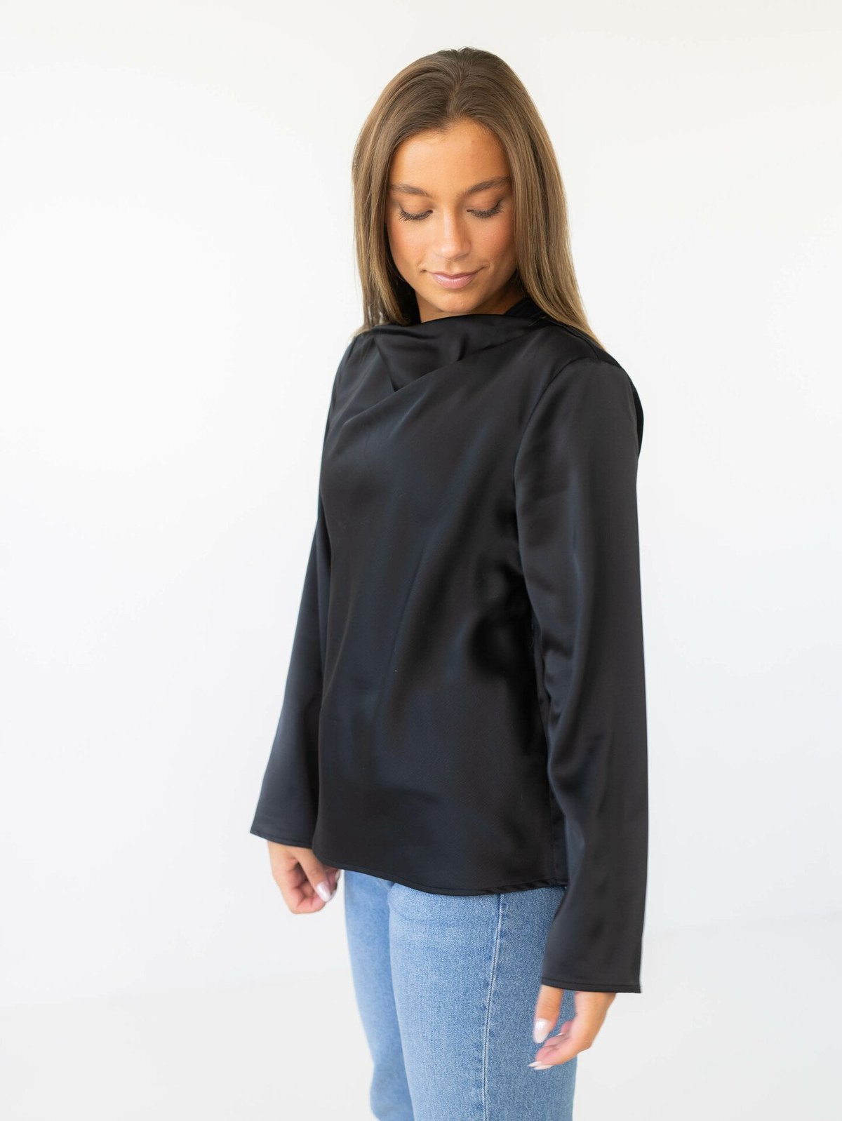 Y.A.S Elmi Long Sleeve Top Black