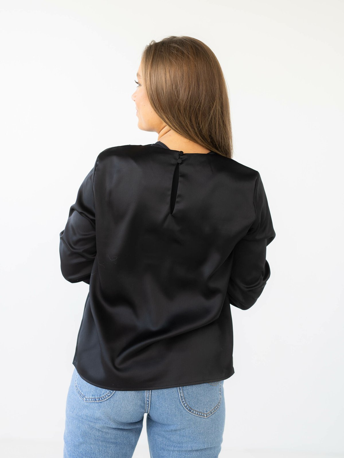 Y.A.S Elmi Long Sleeve Top Black