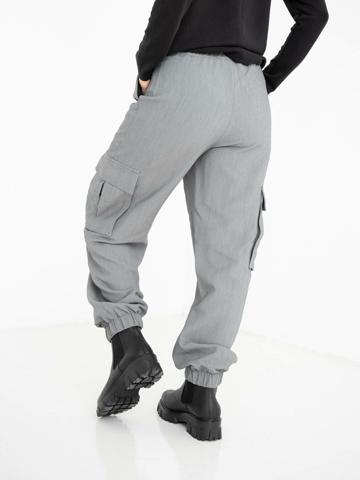 Y.A.S Alvas HMW Pant Medium Grey Melange