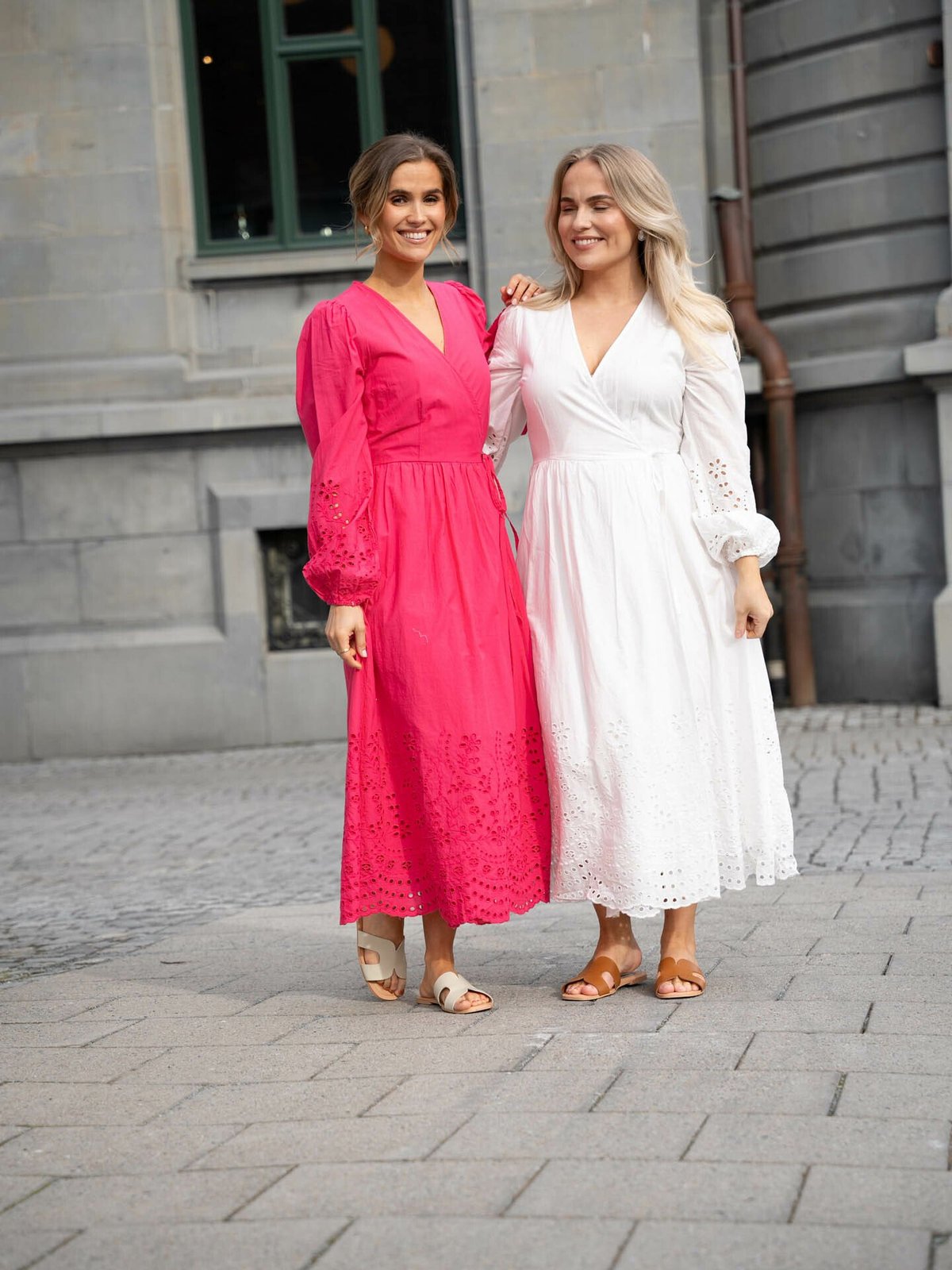 Y.A.S Luma Long Sleeve Long Wrap Dress Raspberry Sorbet