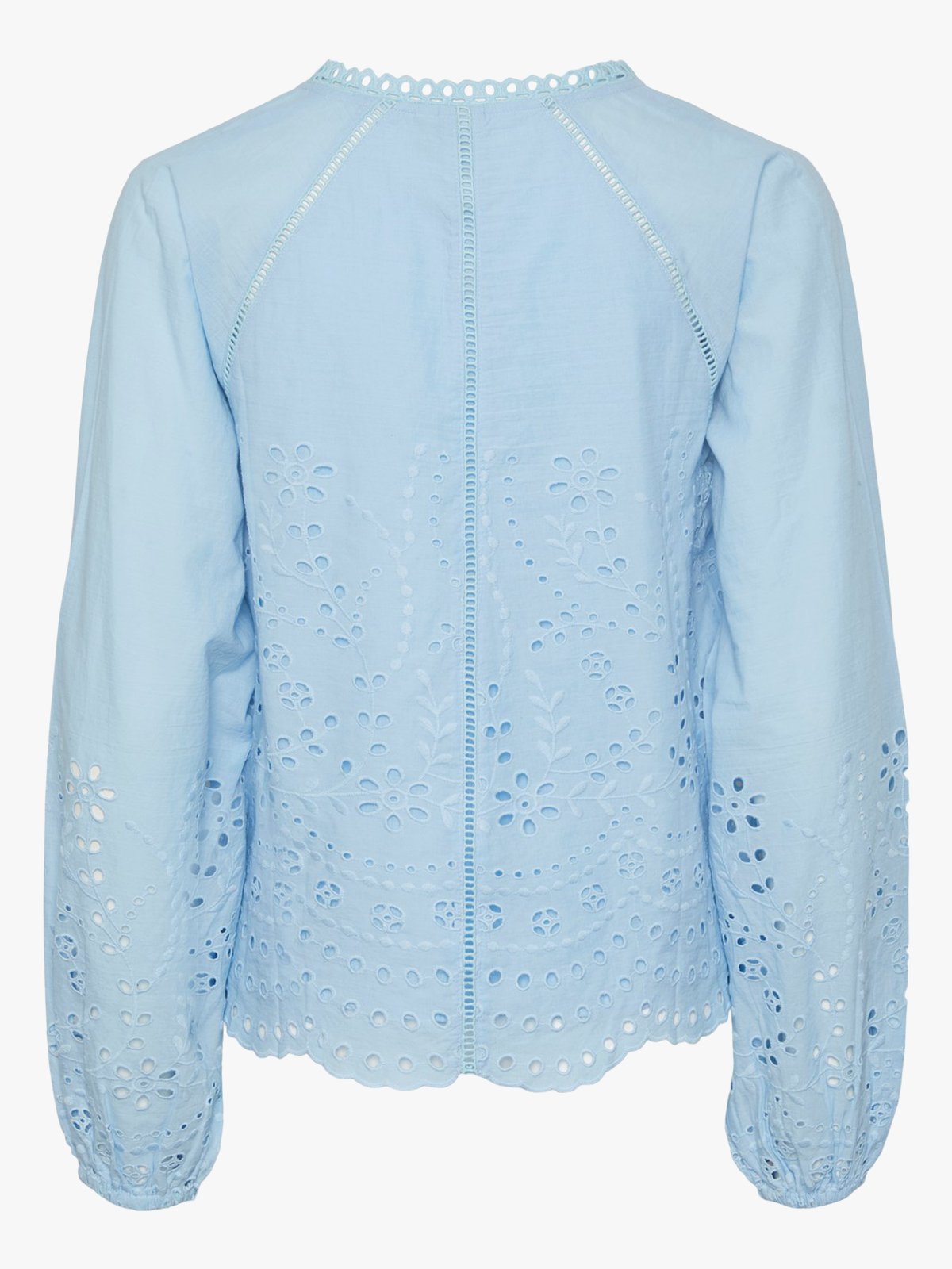 Y.A.S Luma Long Sleeve V-Neck Top Clear Sky