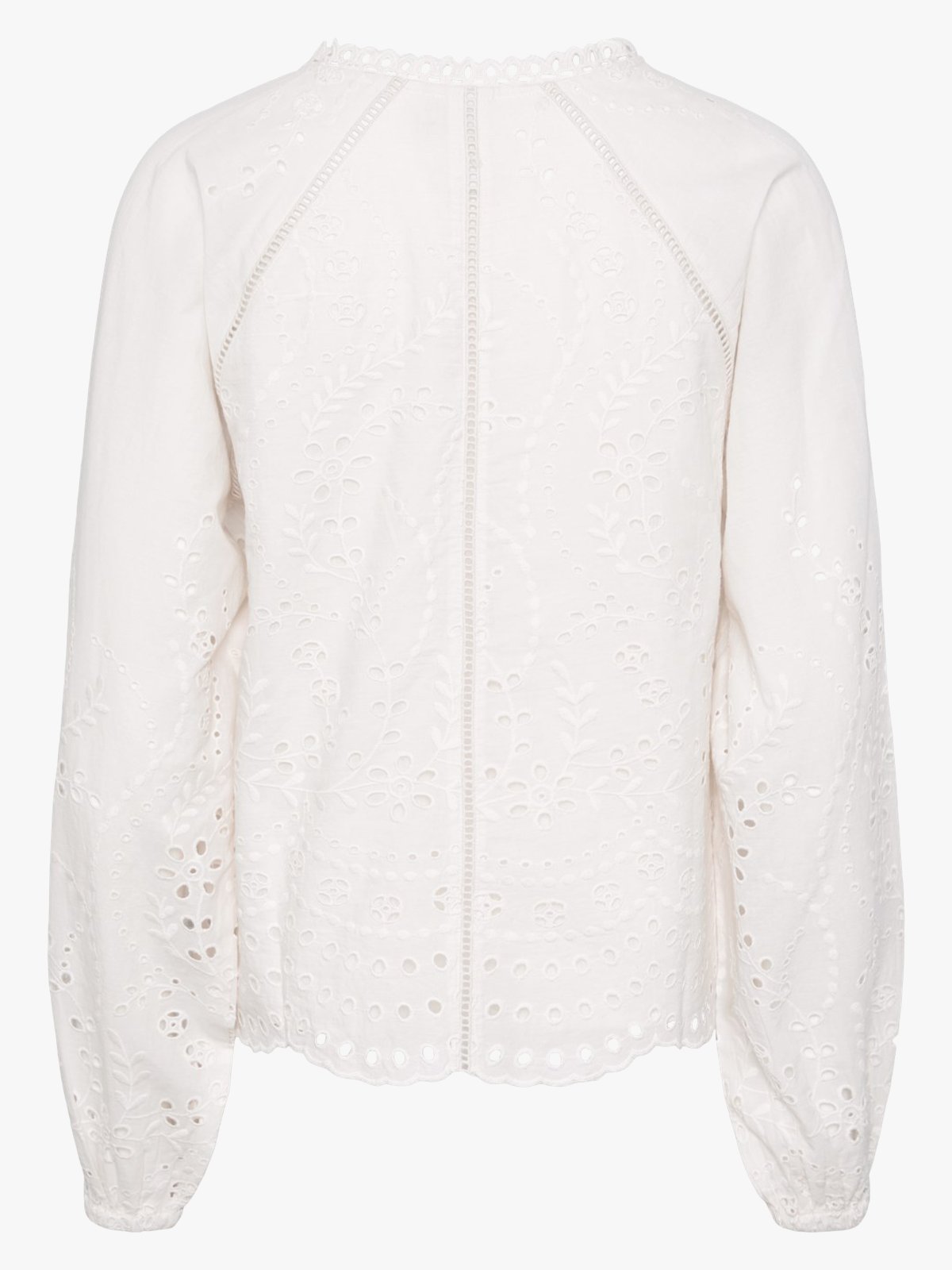 Y.A.S Luma Long Sleeve V-Neck Top Whitecap Grey