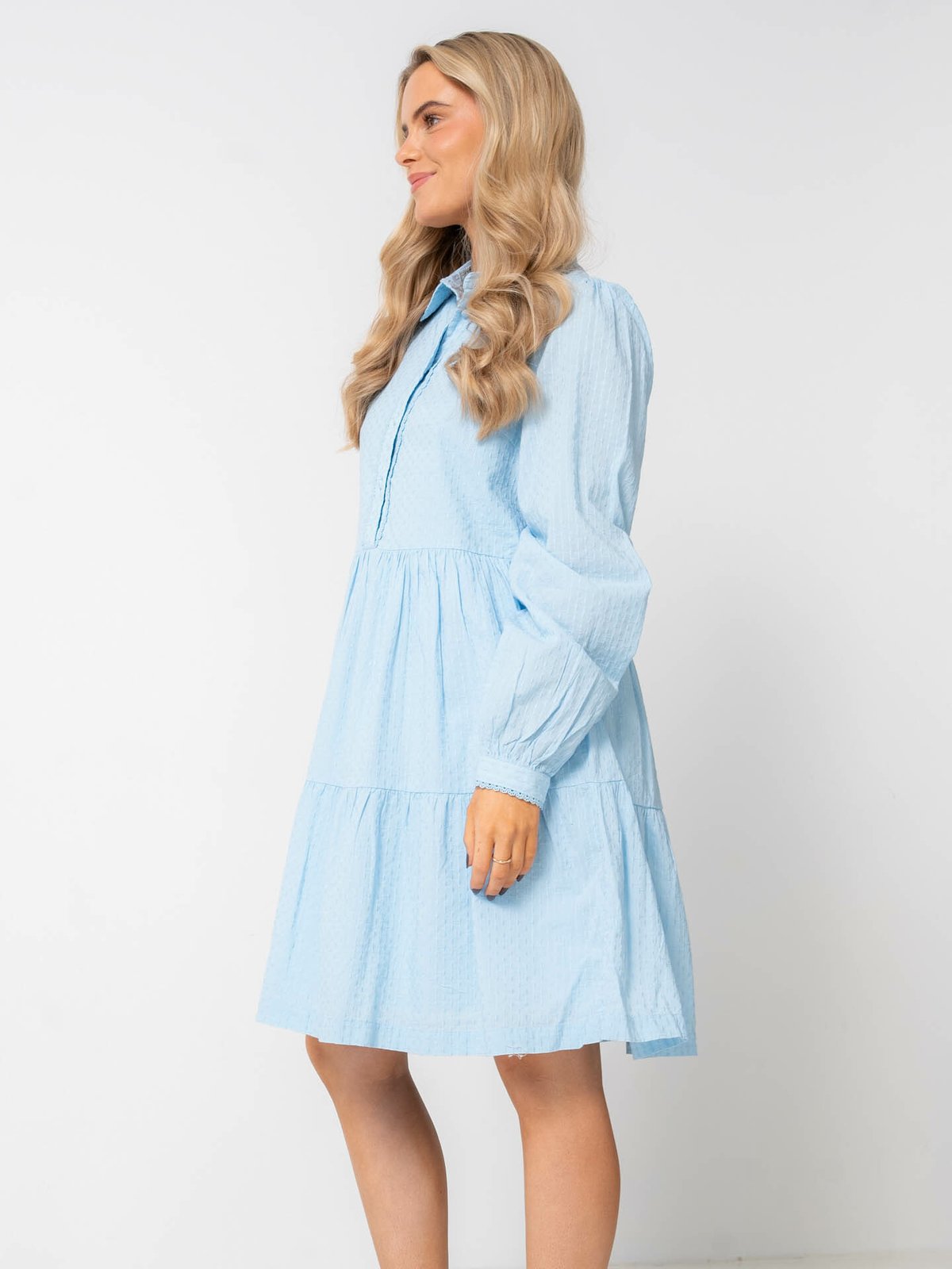 Y.A.S Tia Long Sleeve Dress Clear Sky