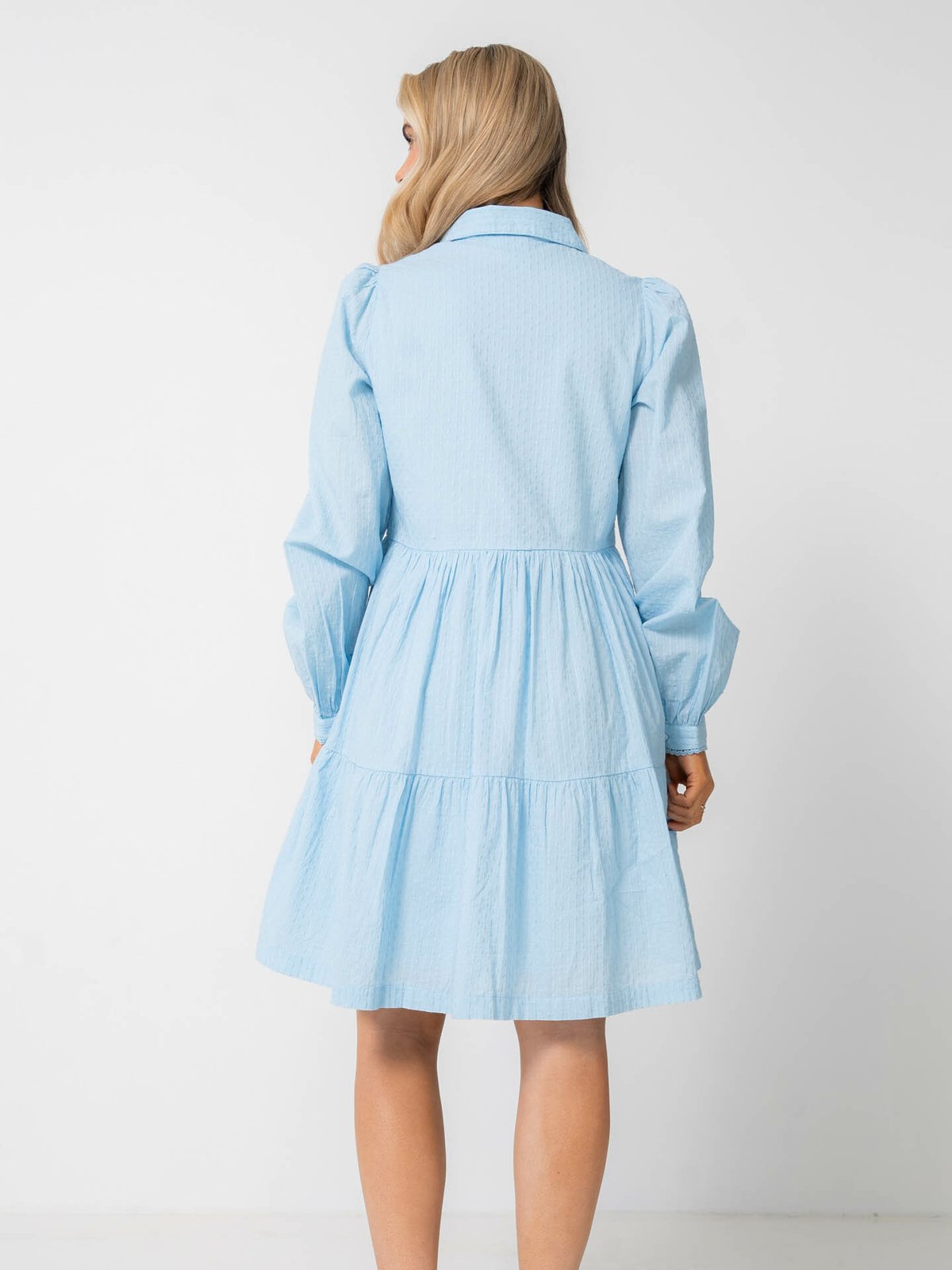 Y.A.S Tia Long Sleeve Dress Clear Sky