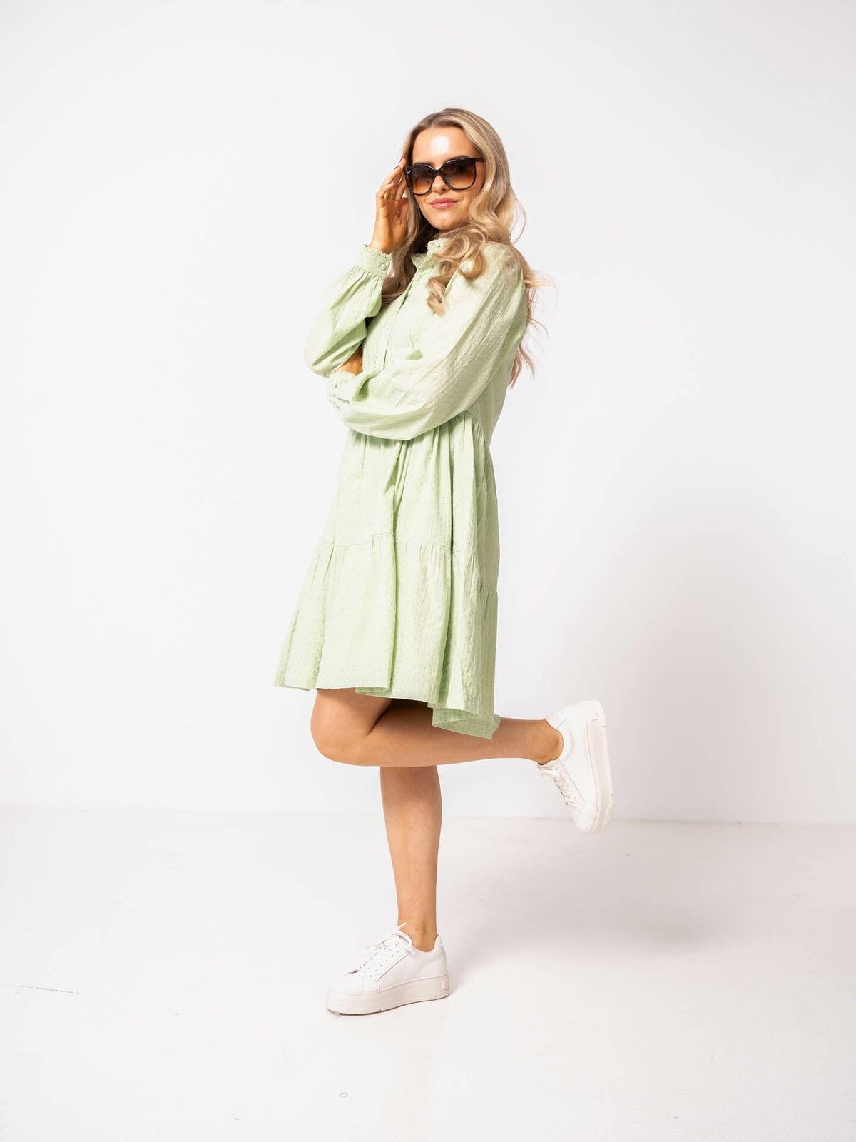 Y.A.S Tia Long Sleeve Dress Grønn