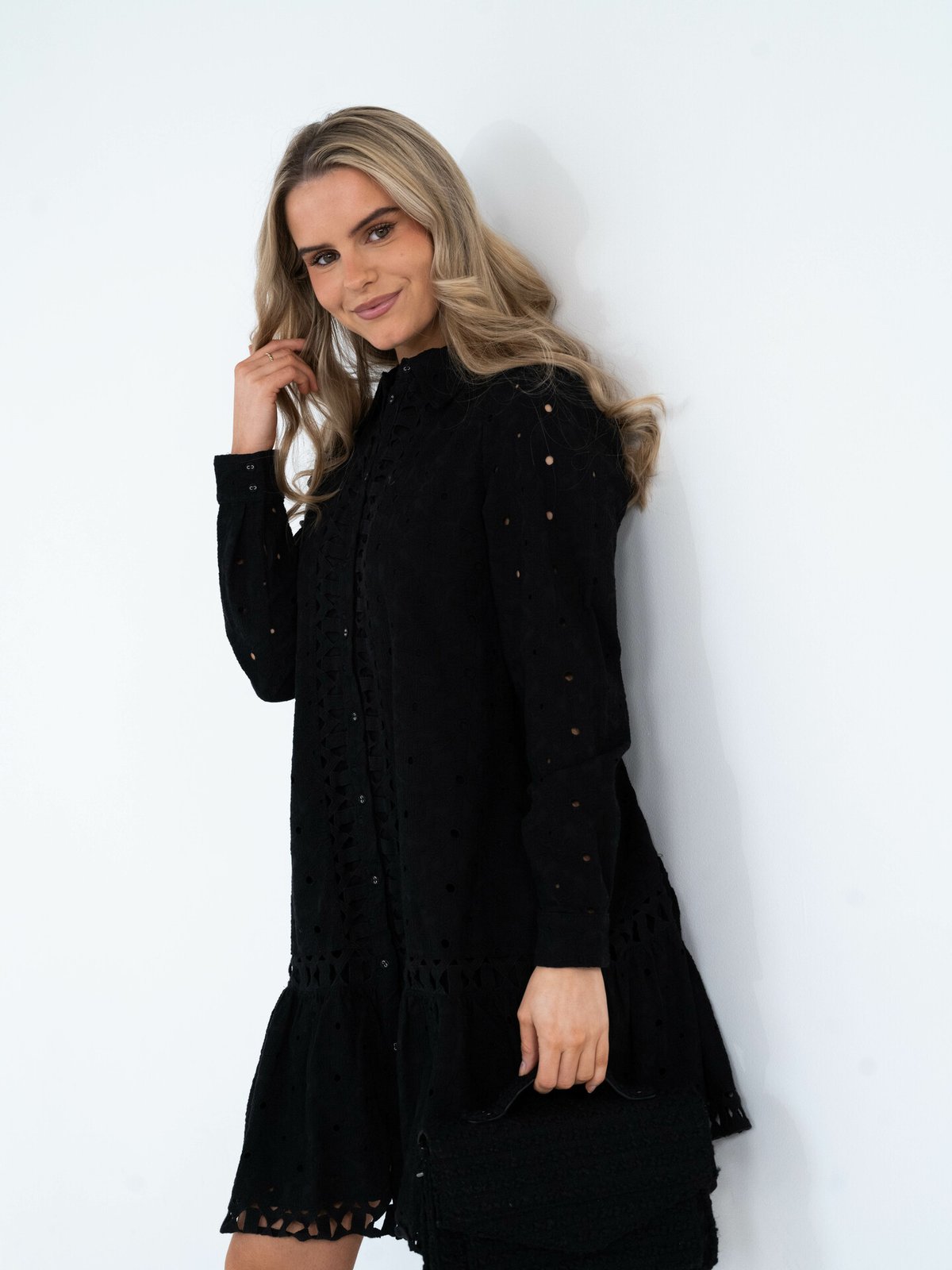 Y.A.S Ginnie 7/8 Shirt Dress Black