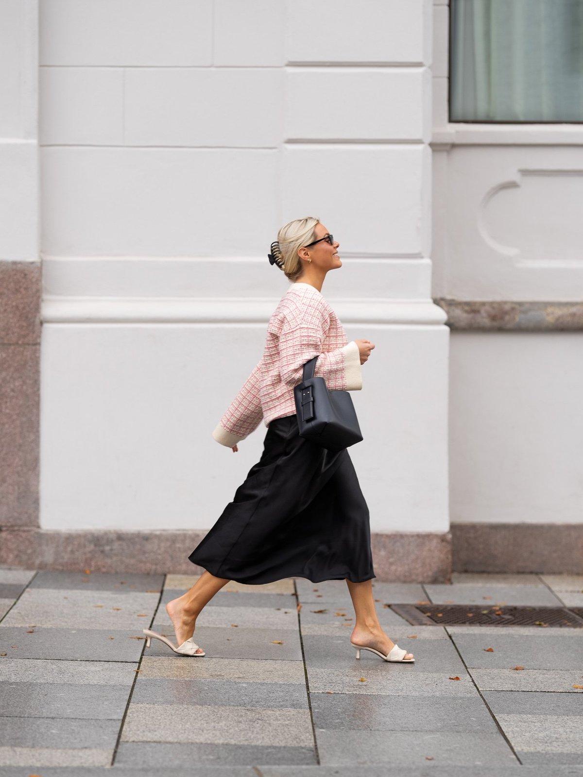 Y.A.S Liviana Long Sleeve Knit Cardigan Birch Rasberry Sorbet / Pirouette