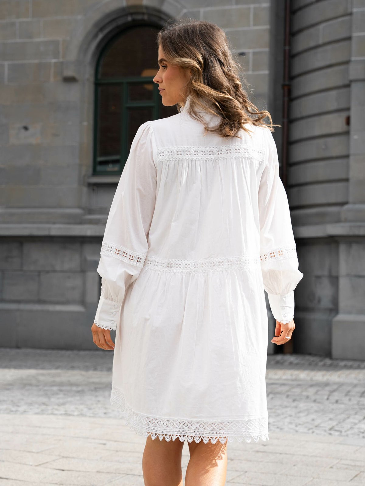Y.A.S Vicca Long Sleeve Dress Star White