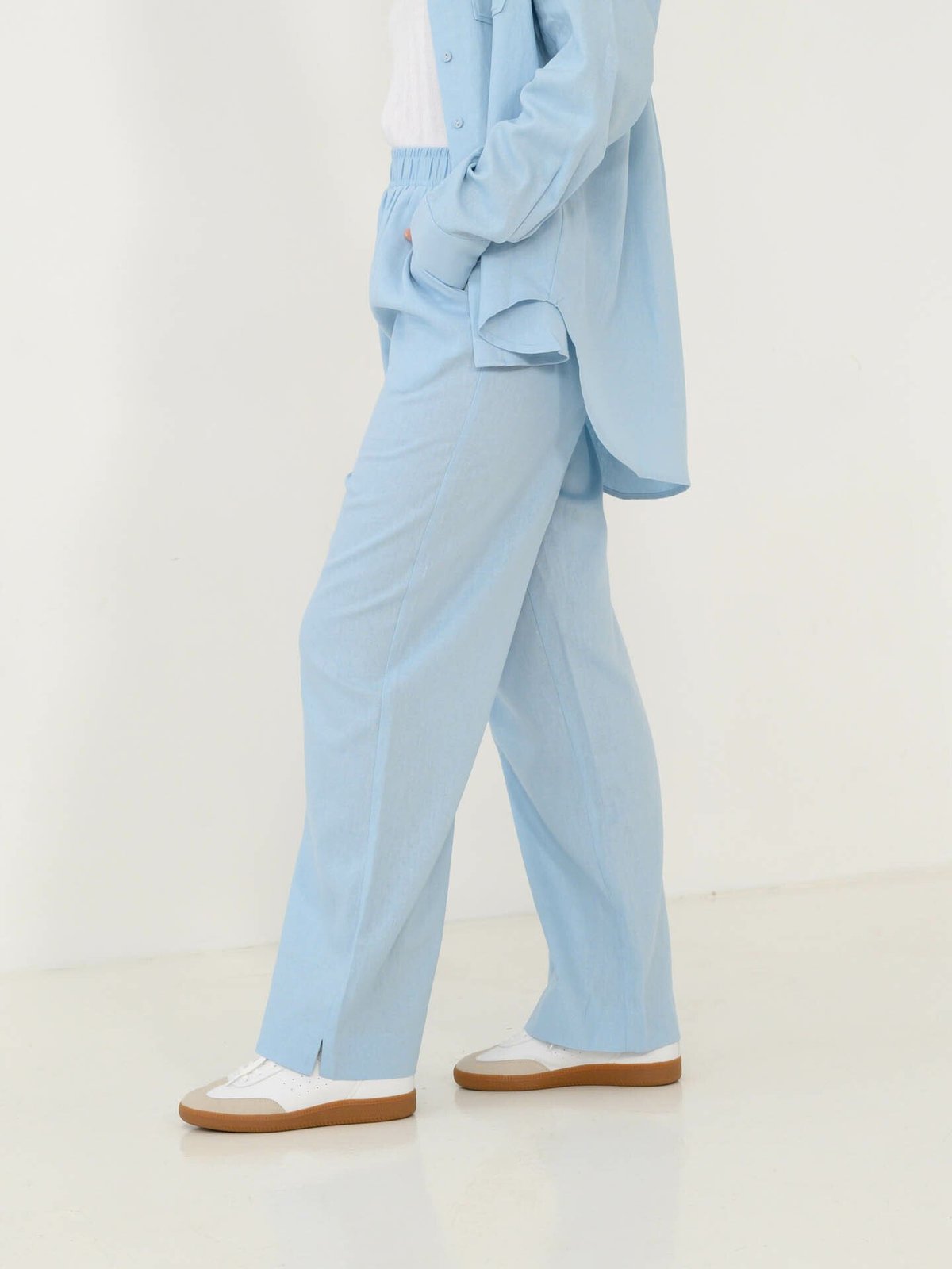 Y.A.S Flaxy HMW Linen Pants Clear Sky