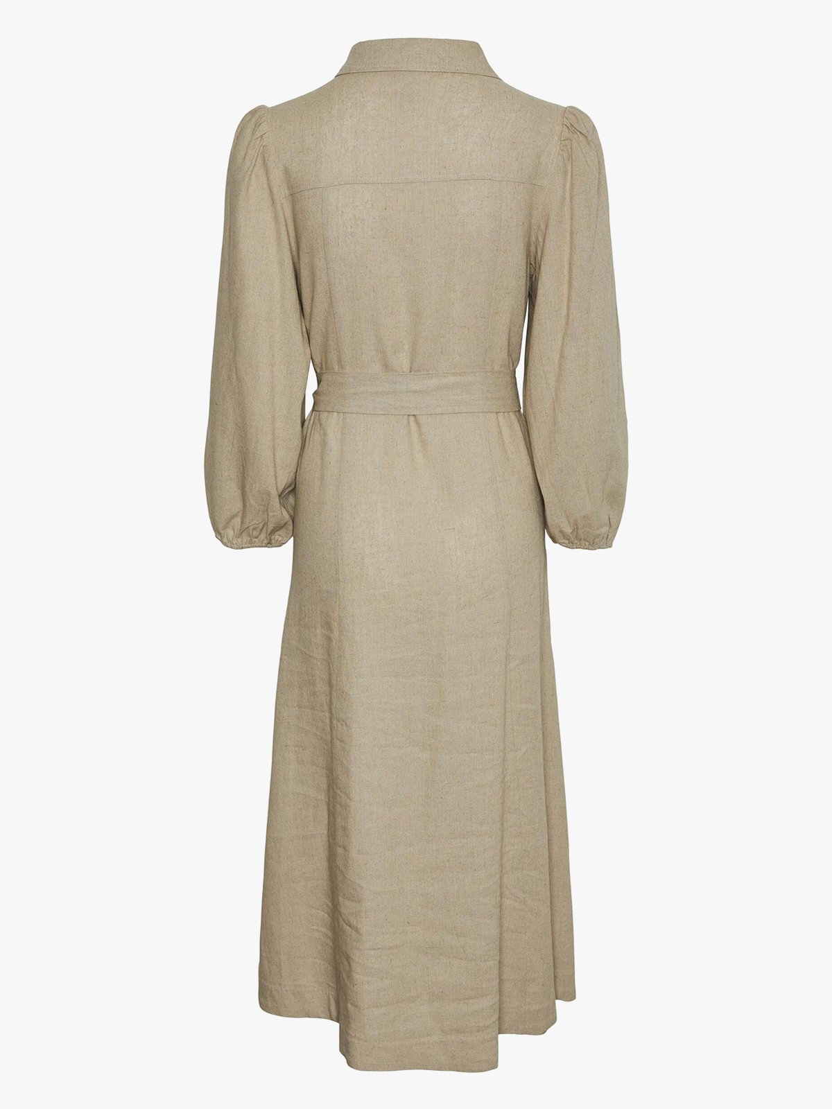 Y.A.S Flaxy 3/4 Linen Shirt Dress Birch