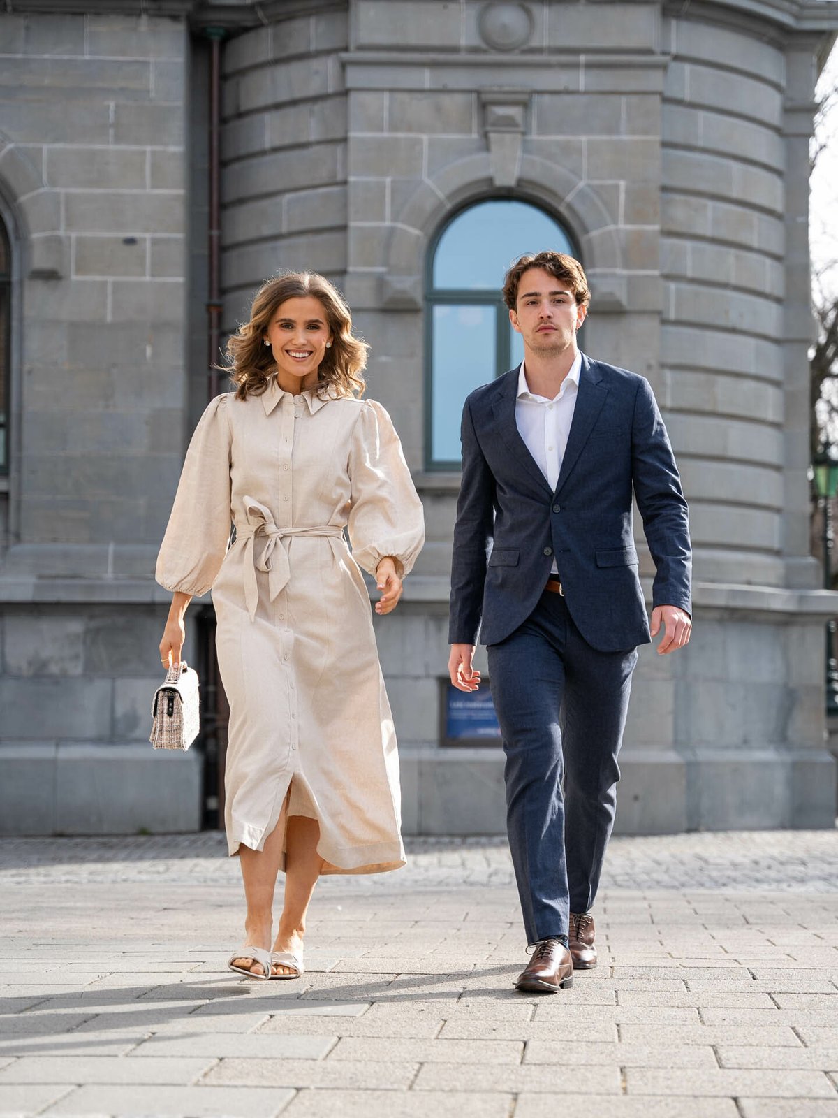 Y.A.S Flaxy 3/4 Linen Shirt Dress Birch