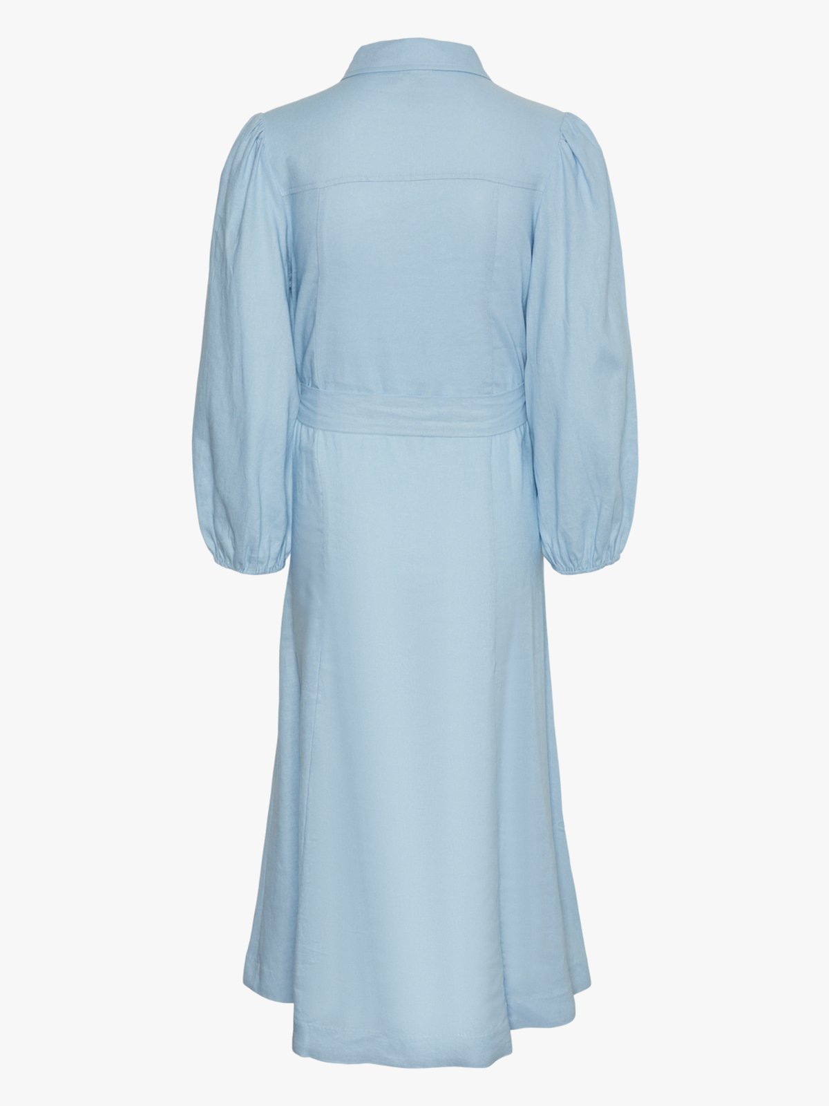 Y.A.S Flaxy 3/4 Linen Shirt Dress Clear Sky