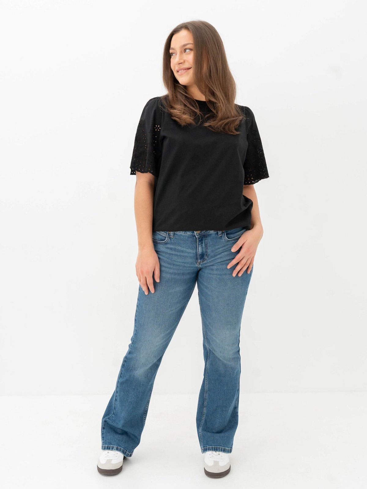 Y.A.S Lex Short Sleeve Top Black