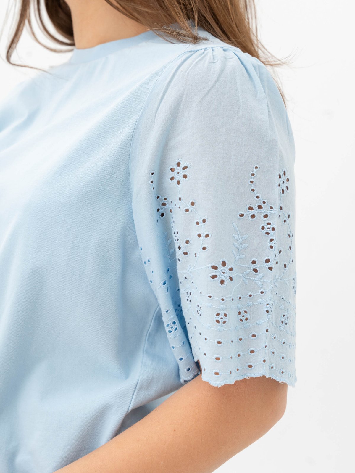 Y.A.S Lex Short Sleeve Top Clear Sky