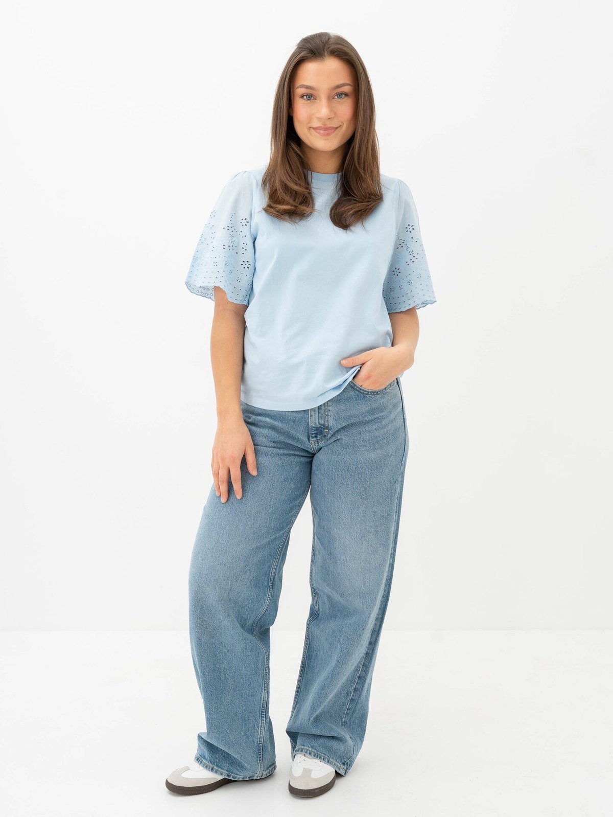 Y.A.S Lex Short Sleeve Top Clear Sky