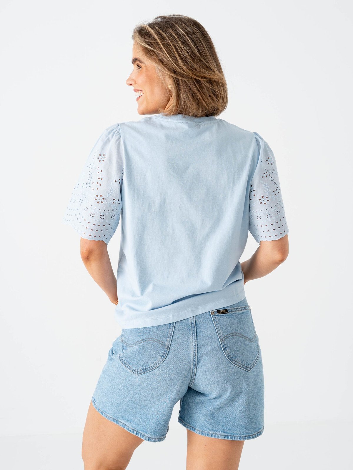 Y.A.S Lex Short Sleeve Top Skyway