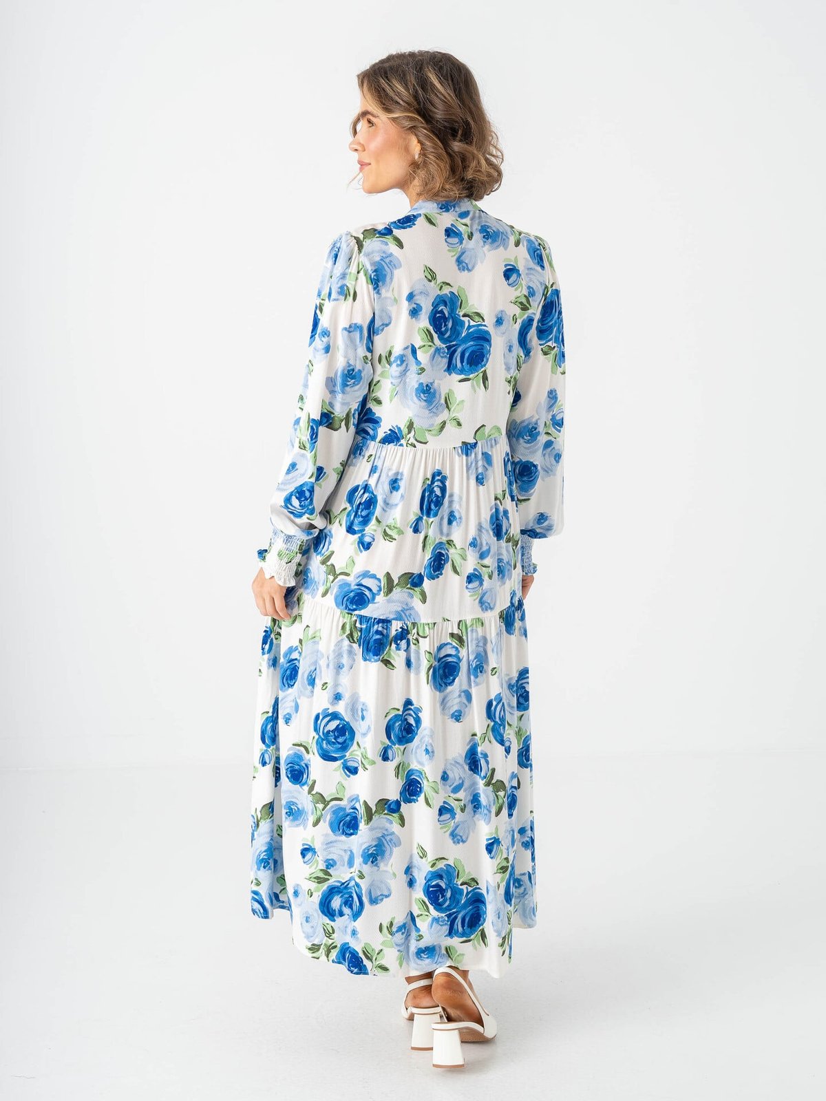 Y.A.S Asina Long Sleeve Long Shirt Dress Snow White / Emula