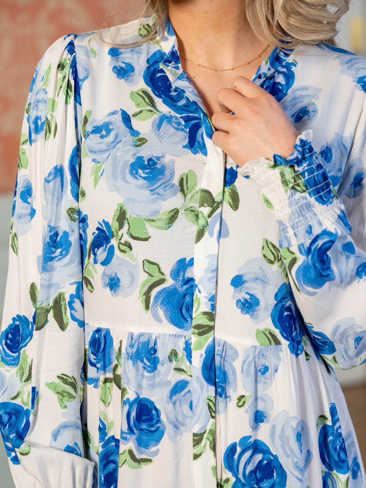 Y.A.S Asina Long Sleeve Long Shirt Dress Snow White / Emula