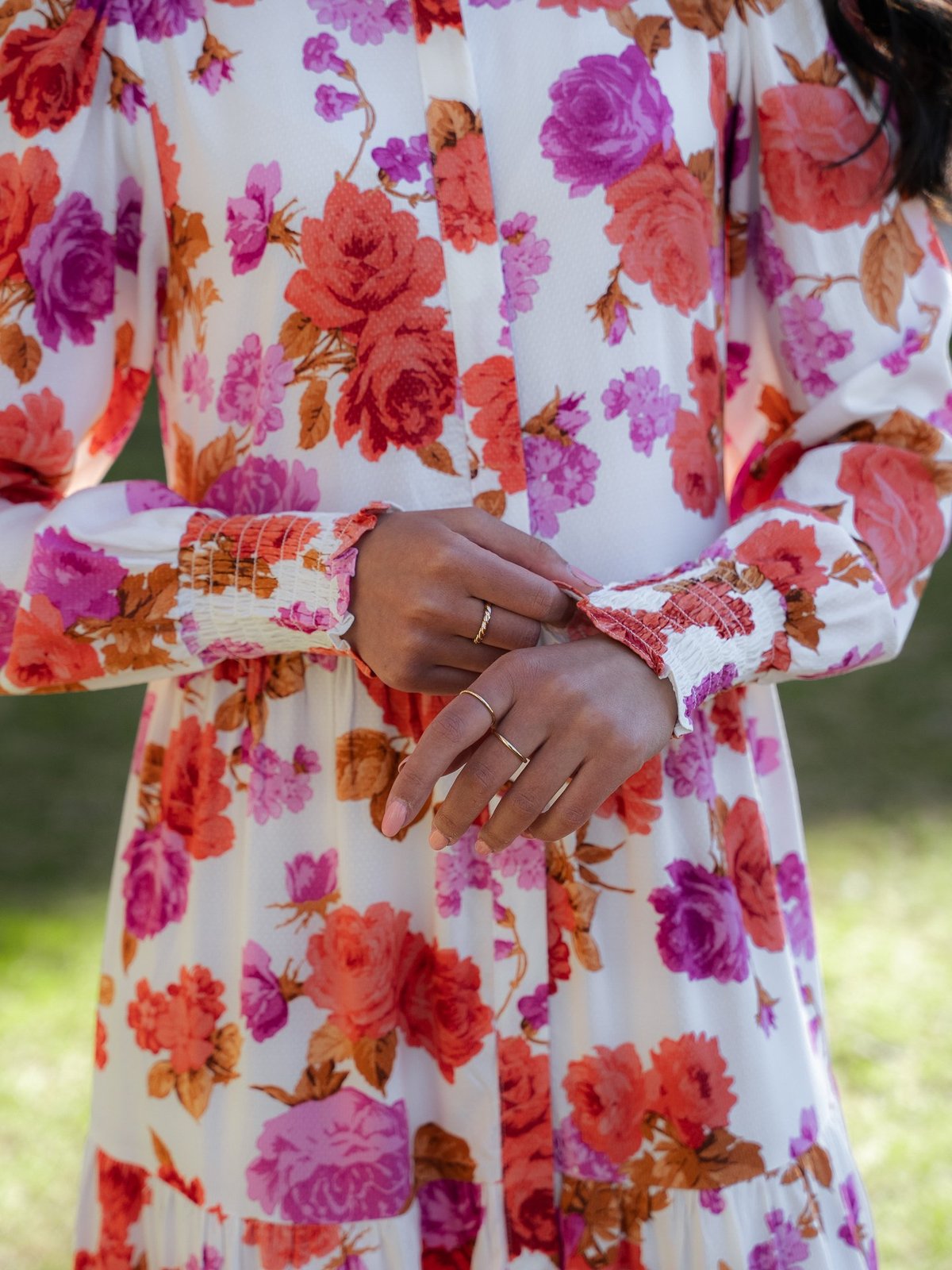 Y.A.S Asina Long Sleeve Long Shirt Dress Rød