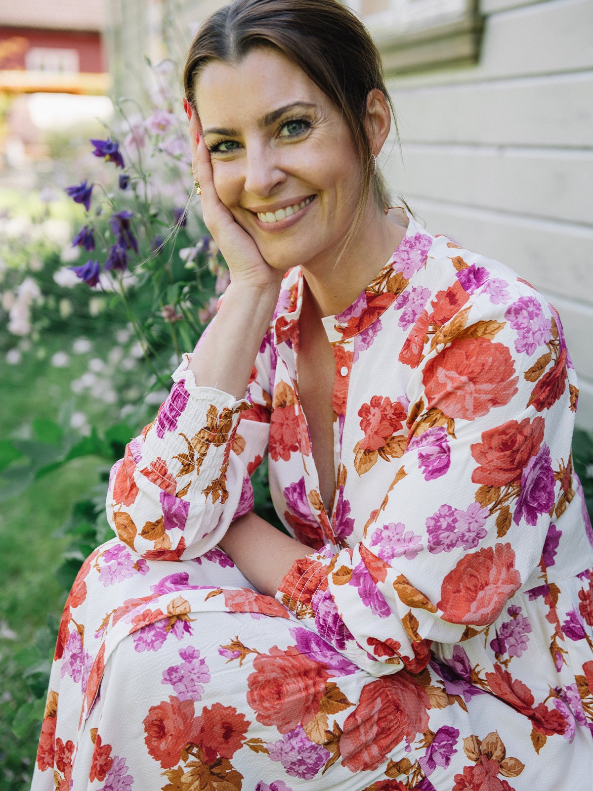 Y.A.S Asina Long Sleeve Long Shirt Dress Rød