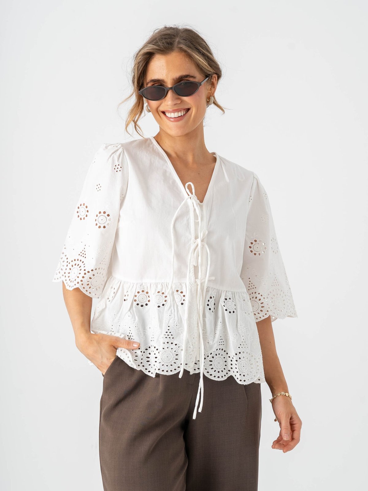 Y.A.S Cornelia 2/4 Tie Top Star White