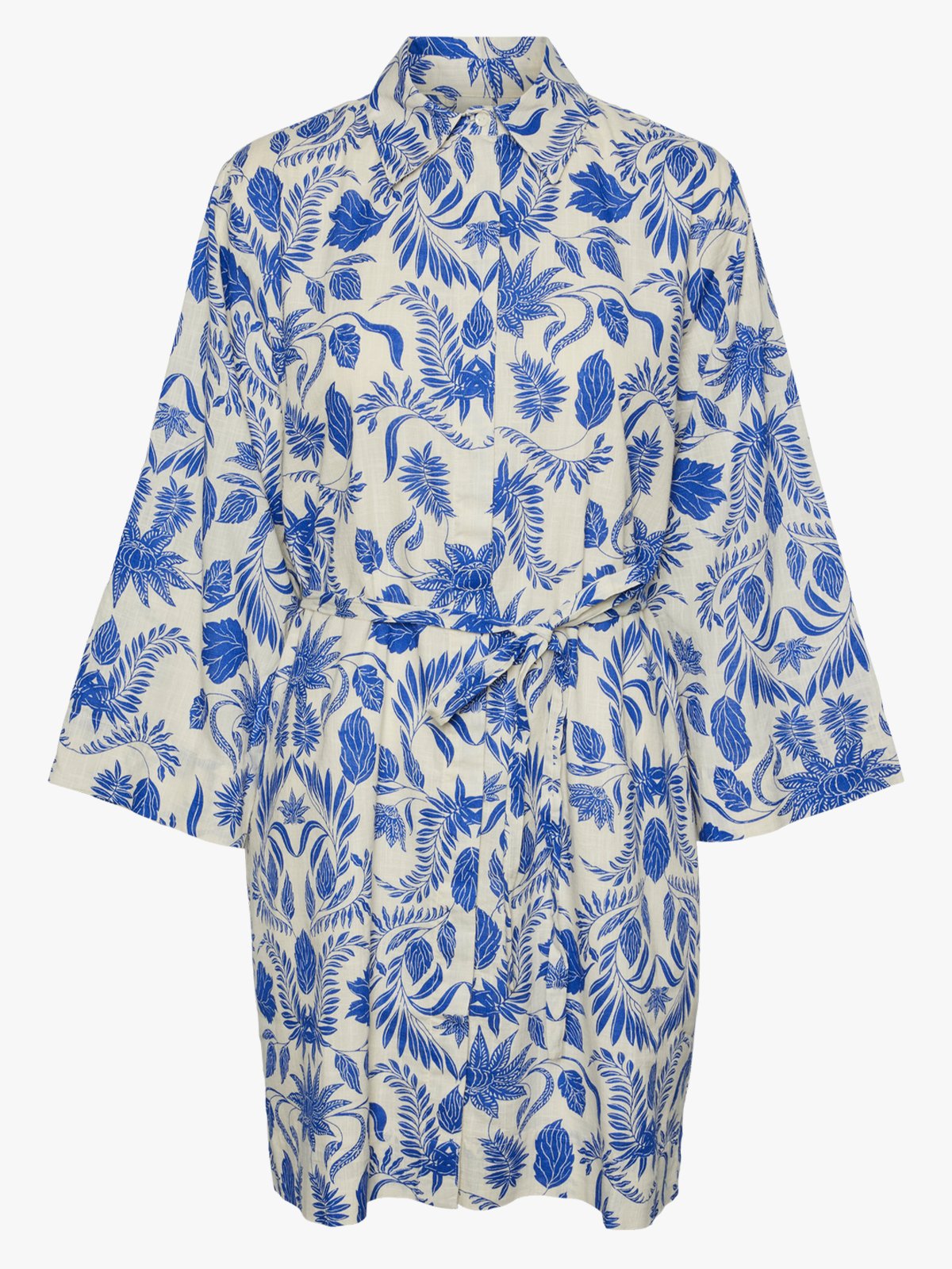 Y.A.S Billie 3/4 Shirt Dress White Pearl