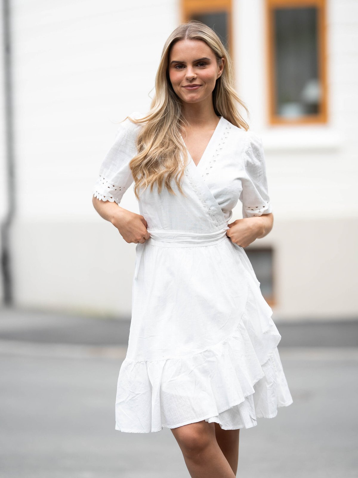 Y.A.S Navina 2/4 Wrap Dress White