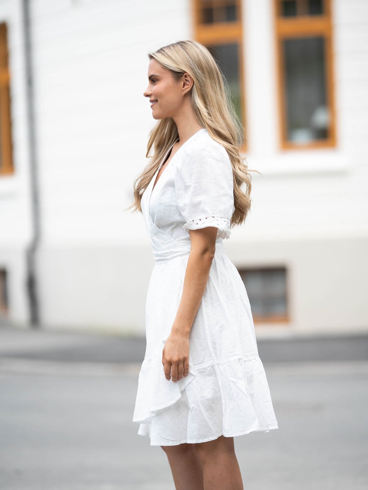 Y.A.S Navina 2/4 Wrap Dress White