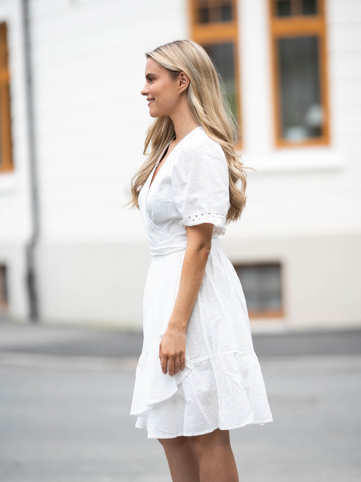 Y.A.S Navina 2/4 Wrap Dress White