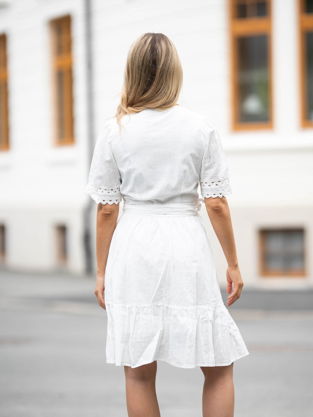 Y.A.S Navina 2/4 Wrap Dress White