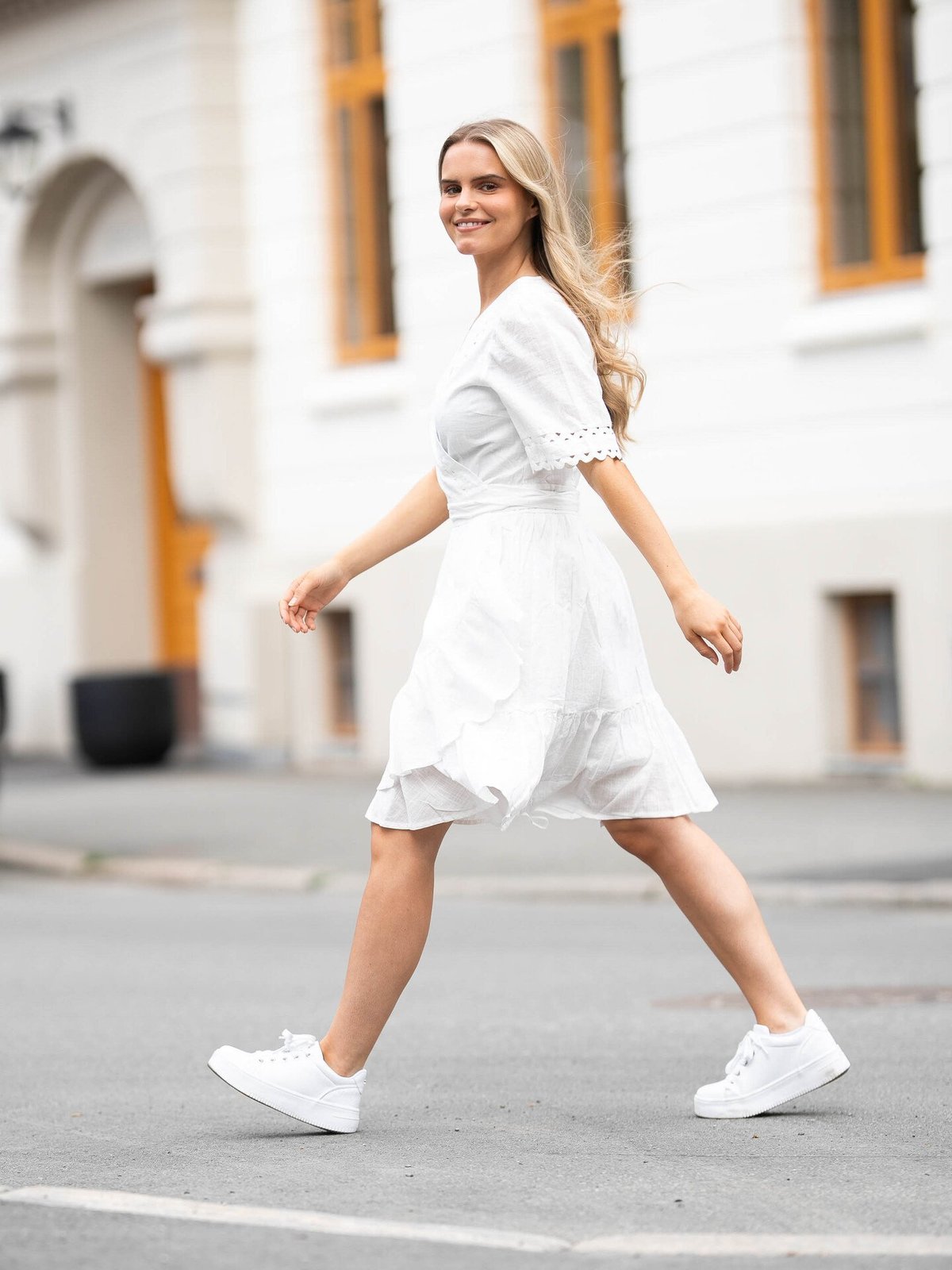 Y.A.S Navina 2/4 Wrap Dress White